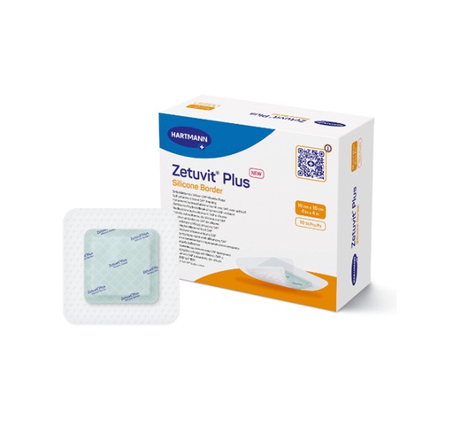 [413901] Hartmann Zetuvit Plus Silicone Bordered Super Absorbent Dressing, 4"x4"