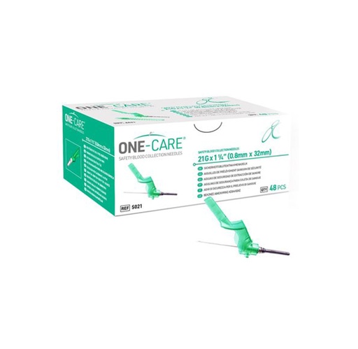 [5021] One-Care Safety Blood Collection Needles 21G x 1.25"