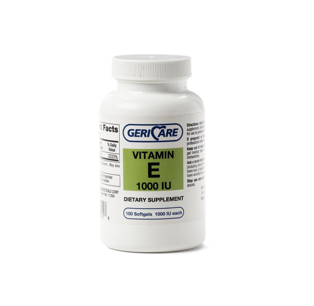Geri Care Vitamin E Softgel, 1000 IU