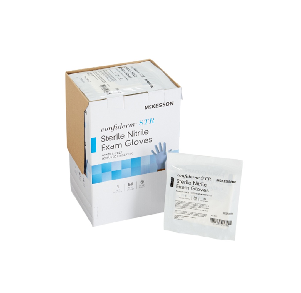 McKesson Confiderm Sterile Nitrile Exam Gloves, M