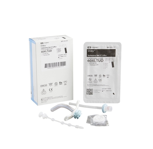 [60XLTUD] Shiley XLT Tracheostomy Tube, Uncuffed, 6.0 