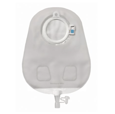 [11500] SenSura Mio Click Two-Piece Urostomy Pouch, without Filter, 60mm Coupling, Transparent Blue