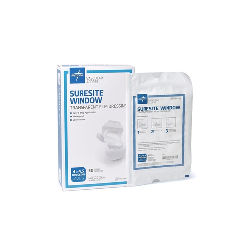 [2304-1] Medline Suresite Window Transparent Film Dressing 4"x4.5"