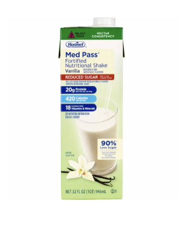 [91-22649] Med Pass Reduced Sugar Fortified Nutritional Shake, Vanilla