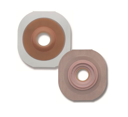 [14906] Hollister New Image Flextend Precut, Extended Wear Adhesive Tape 57 mm Flange Red Code System Hydrocolloid 1-1/4 Inch Opening