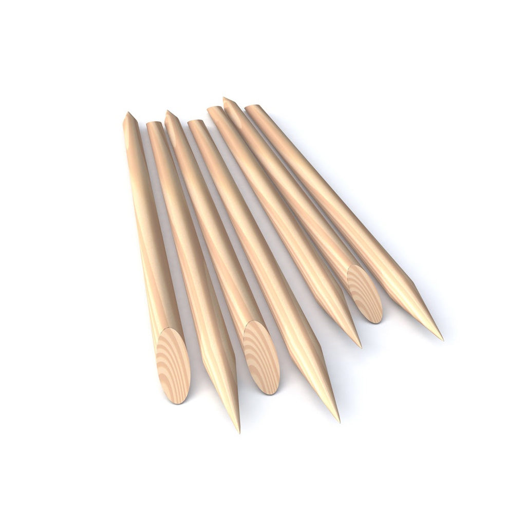 Wood Orange/Cuticle Sticks, 7"
