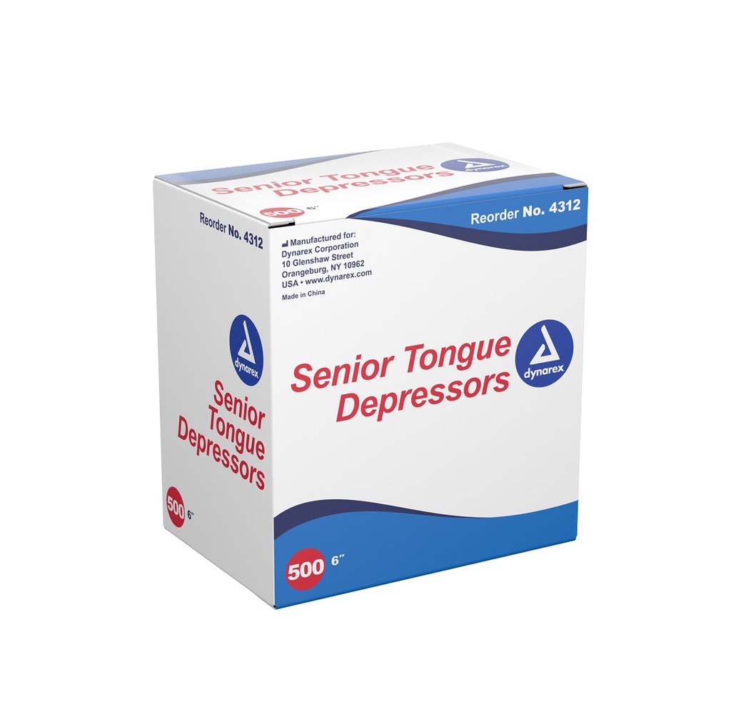 Dynarex Medical Office Supplies, Tongue Depressors Wood, Non-sterile