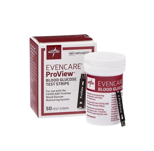 [MPH4550] Medline EvenCare ProView Glucose Test  Strip